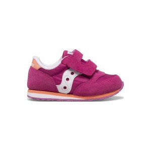 Saucony Baby Jazz Hook & Loop Sneaker Kleine Kinder Fuchsie | SCHWEIZ QMGJR