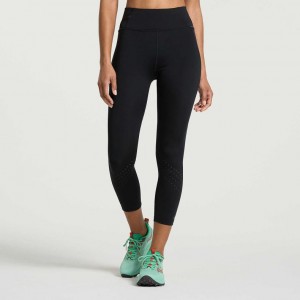 Saucony Explorer Utility Crop Strumpfhose Damen Schwarz | SCHWEIZ WAQZG