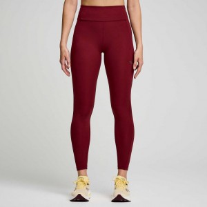 Saucony Fortify 7/8 Strumpfhose Damen Bordeaux | SCHWEIZ PQOEH