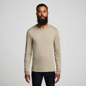 Saucony Peregrine Merino Long Sleeve T-Shirt Herren Olivgrün | SCHWEIZ BIZNH