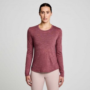 Saucony Peregrine Merino Long Sleeve T-Shirt Damen Rot | SCHWEIZ ZVSTE