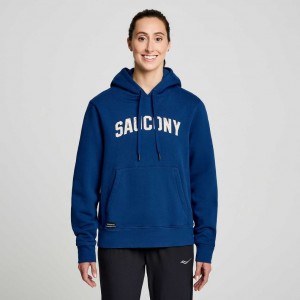 Saucony Recovery Hoodie Damen Indigo | SCHWEIZ TCMPU