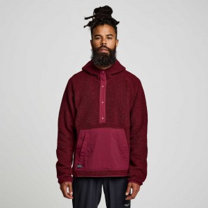 Saucony Recovery Sherpa Pullover Hoodie Herren Bordeaux | SCHWEIZ OSFPK