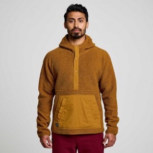 Saucony Recovery Sherpa Pullover Hoodie Herren Braun | SCHWEIZ JKWPY