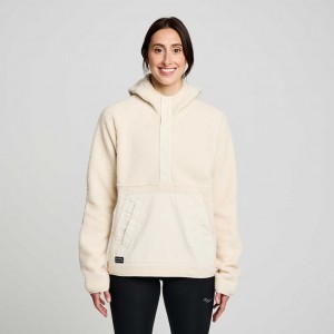 Saucony Recovery Sherpa Pullover Hoodie Damen Beige | SCHWEIZ ROUXF