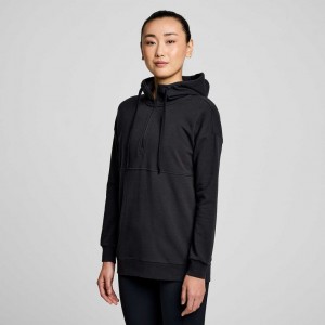 Saucony Recovery Zip Tunic Hoodie Damen Schwarz | SCHWEIZ XVAWP