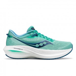 Saucony Triumph 21 Laufschuhe Damen Türkis | SCHWEIZ XKJGT