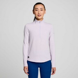 Saucony Triumph 3D 1/2 Zip Sweatshirt Damen Lila | SCHWEIZ BUJRP