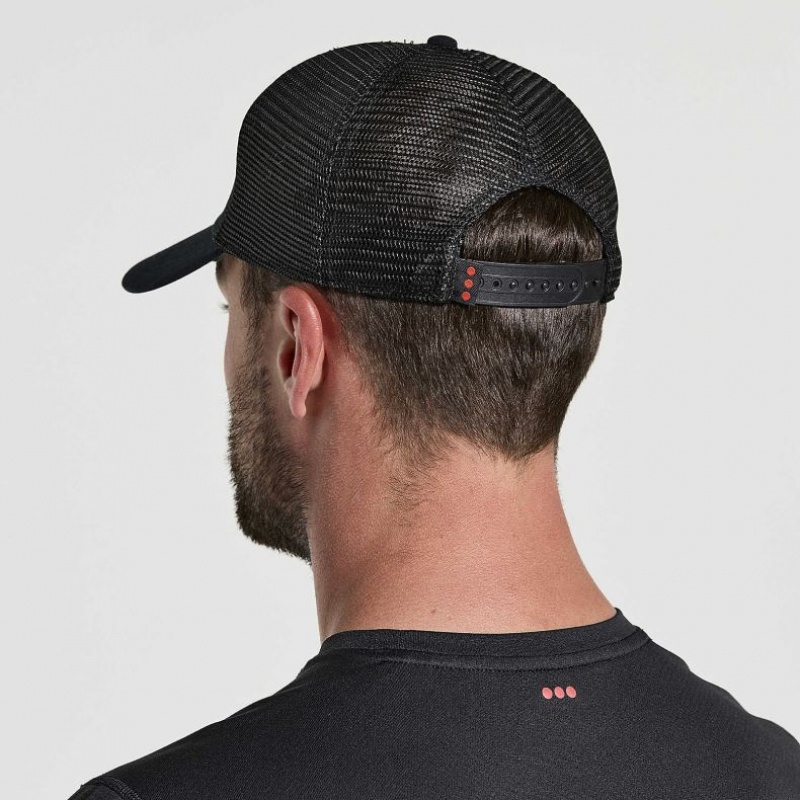 Saucony Adjustable Snap Back Trucker Hüte Herren Schwarz | SCHWEIZ UHKMC