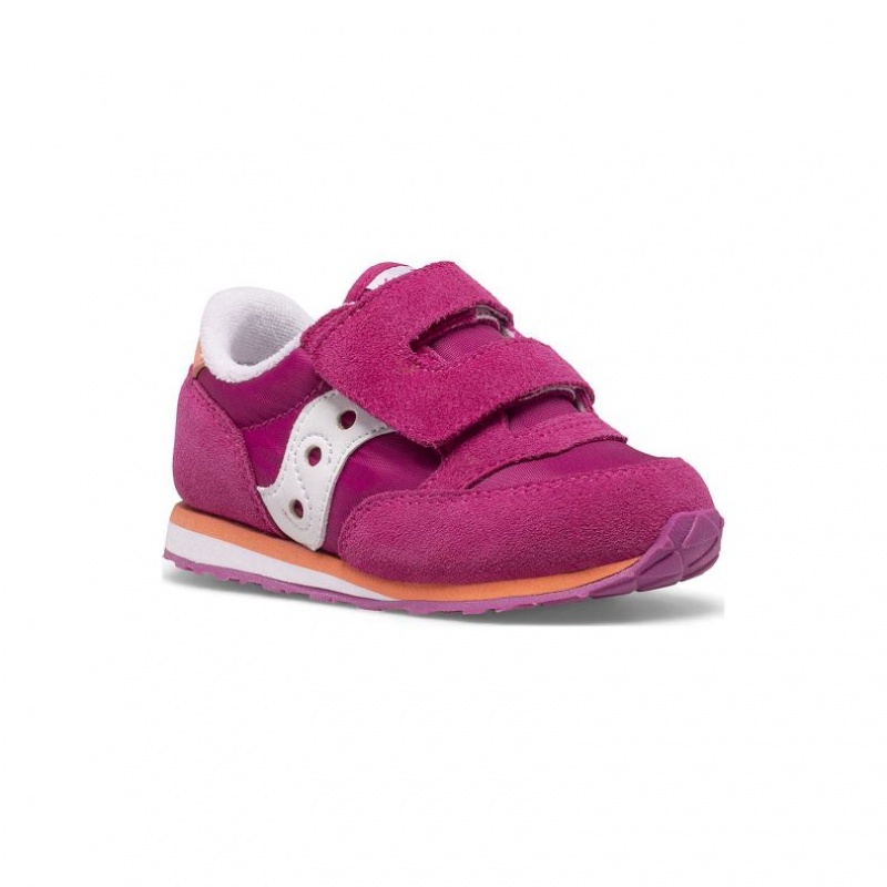 Saucony Baby Jazz Hook & Loop Sneaker Kleine Kinder Fuchsie | SCHWEIZ QMGJR