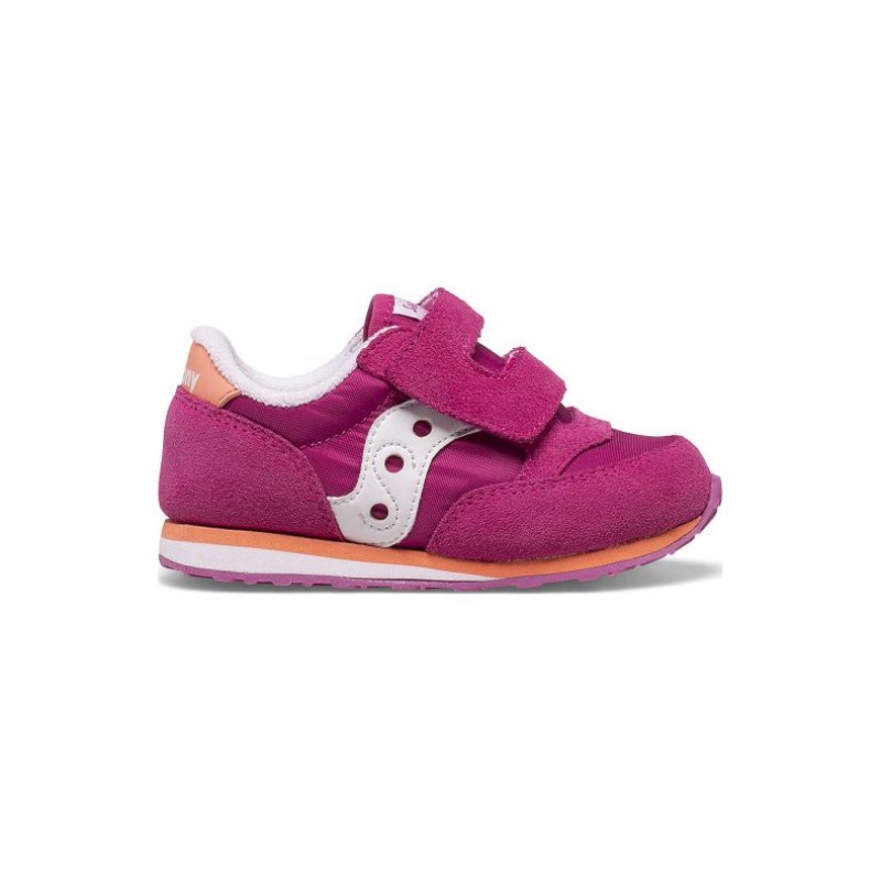 Saucony Baby Jazz Hook & Loop Sneaker Kleine Kinder Fuchsie | SCHWEIZ QMGJR