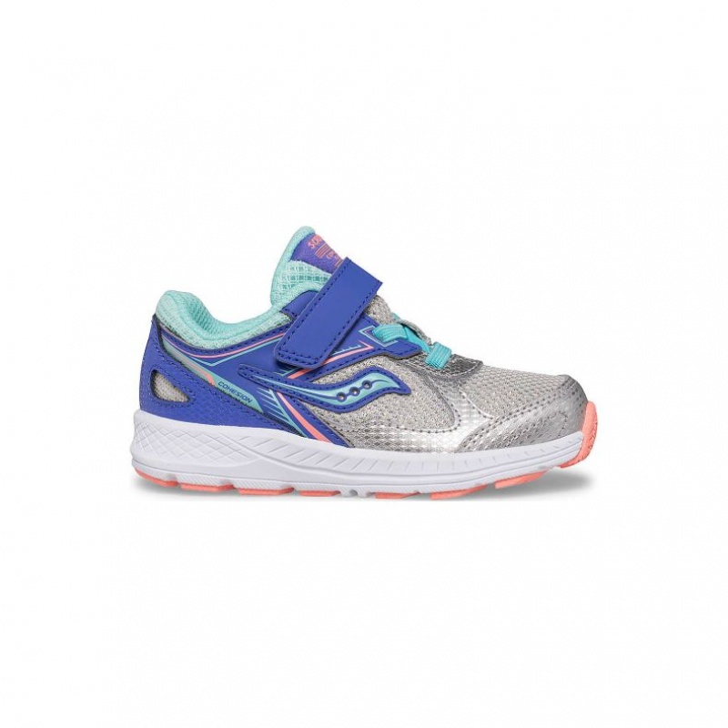 Saucony Cohesion 14 A/C Jr. Sneaker Kleine Kinder Blau Silber | SCHWEIZ GQTAC