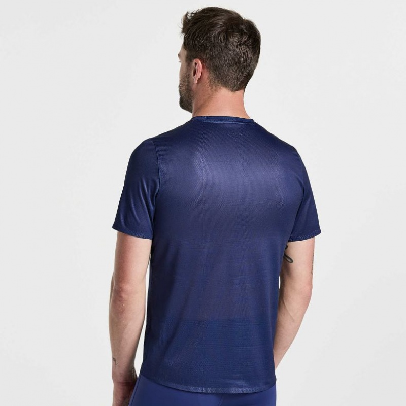 Saucony Elite Kurzes Sleeve T-Shirt Herren Navy | SCHWEIZ ACTOI