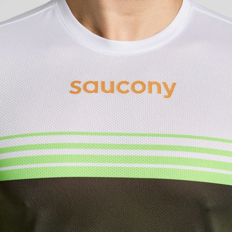 Saucony Elite Long Sleeve T-Shirt Herren Weiß Schwarz | SCHWEIZ GTPIM