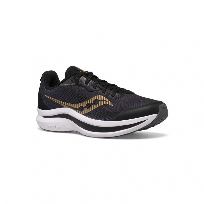 Saucony Endorphin KDZ Sneaker Große Kinder Schwarz Gold | SCHWEIZ SBHZT