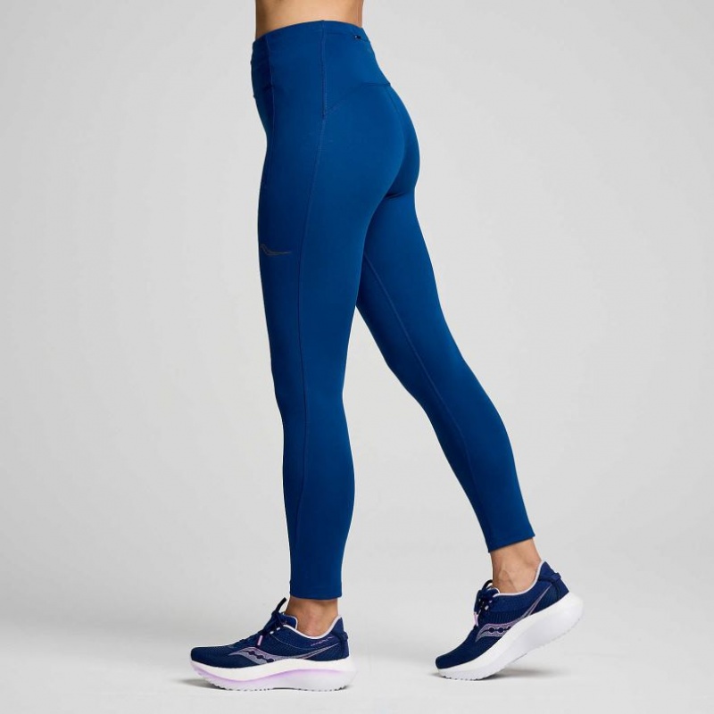 Saucony Fortify Crop Strumpfhose Damen Indigo | SCHWEIZ PQOTD