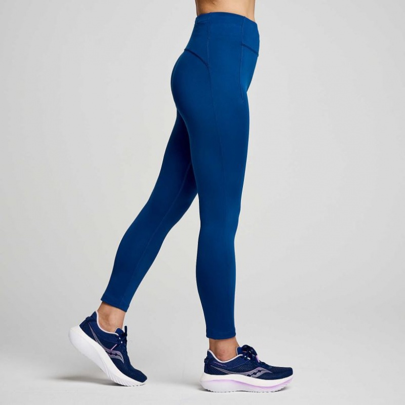 Saucony Fortify Crop Strumpfhose Damen Indigo | SCHWEIZ PQOTD