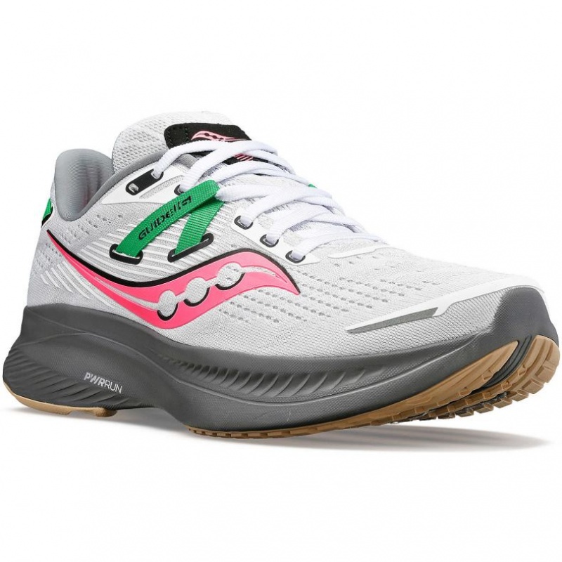 Saucony Guide 16 Laufschuhe Damen Weiß | SCHWEIZ HBQDS