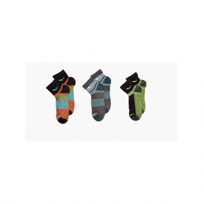 Saucony Inferno Quarter 3-Pack Socken Herren Mehrfarbig | SCHWEIZ AVWGH