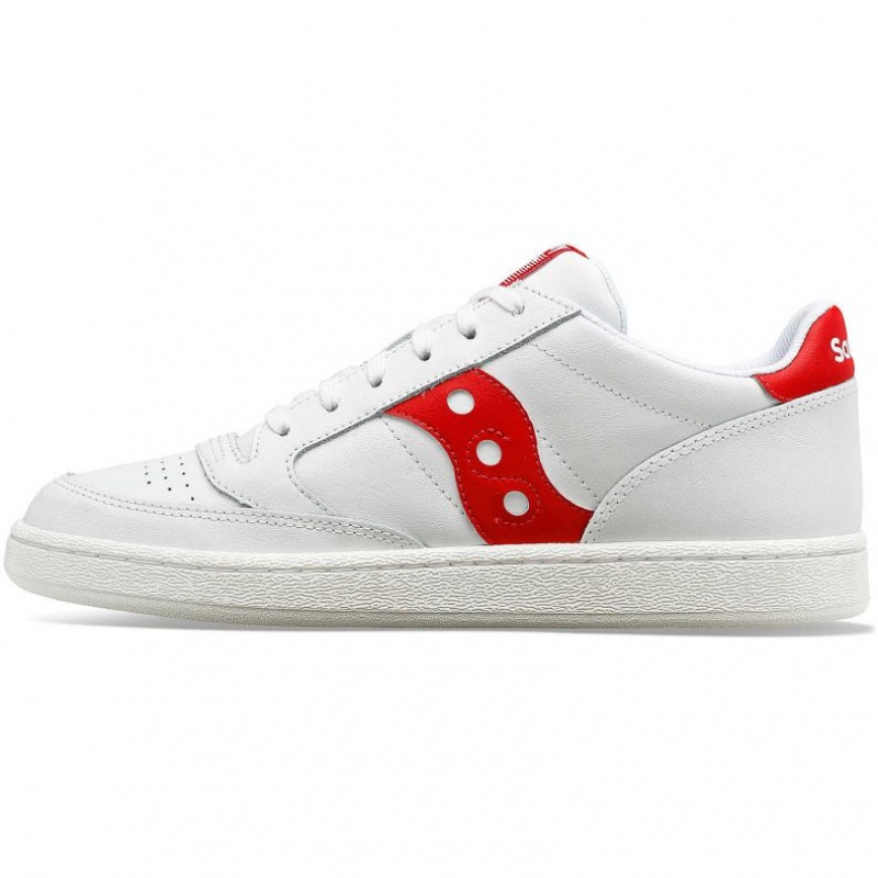 Saucony Jazz Court PU Sneaker Herren Weiß Rot | SCHWEIZ FHNPI