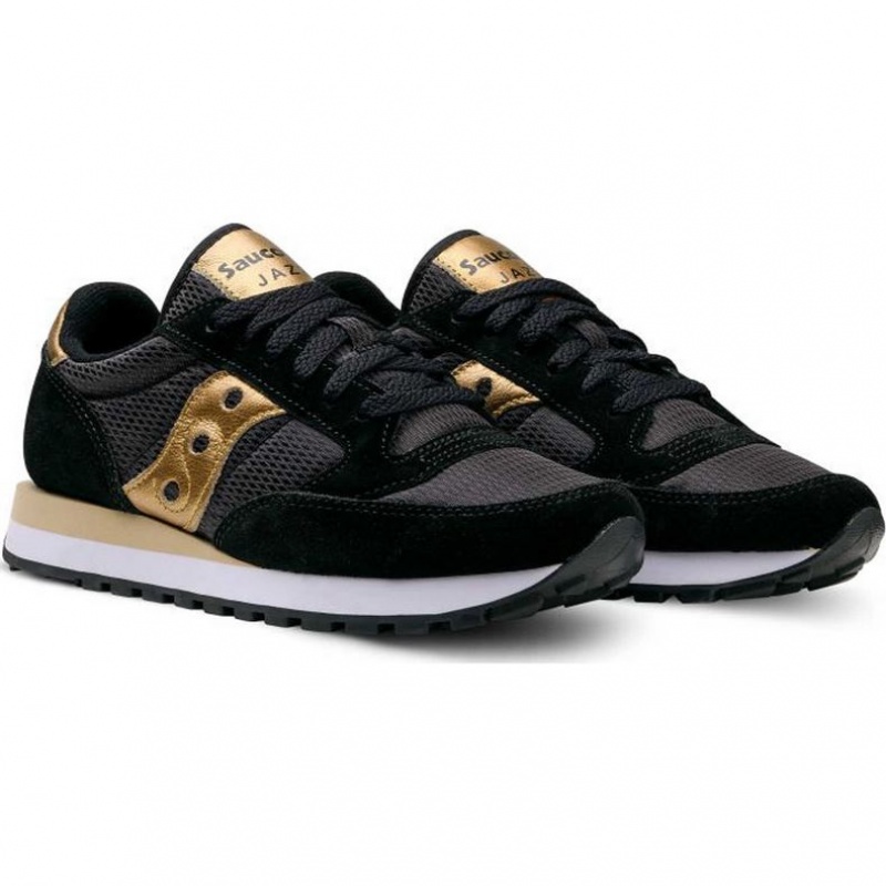 Saucony Jazz Original Sneaker Damen Schwarz Gold | SCHWEIZ LRHZF