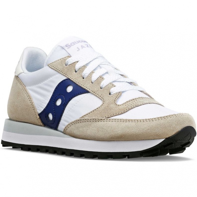 Saucony Jazz Original Sneaker Damen Weiß Beige Navy | SCHWEIZ STZIX