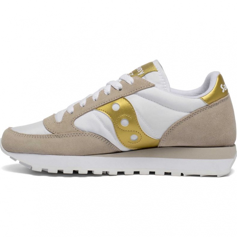 Saucony Jazz Original Sneaker Damen Weiß Beige Gold | SCHWEIZ TFZKW