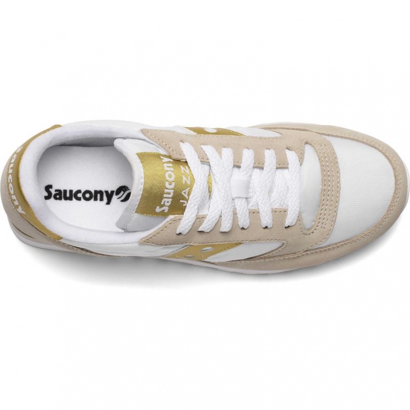 Saucony Jazz Original Sneaker Damen Weiß Beige Gold | SCHWEIZ TFZKW