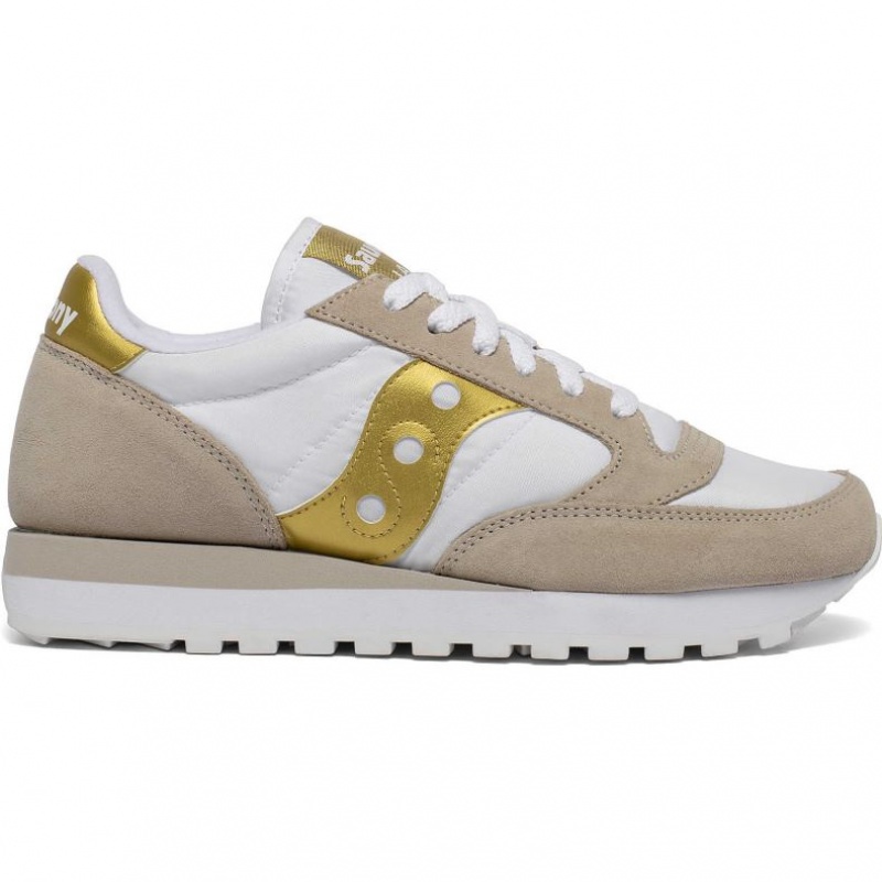 Saucony Jazz Original Sneaker Damen Weiß Beige Gold | SCHWEIZ TFZKW