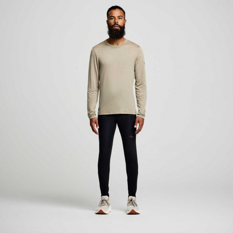 Saucony Peregrine Merino Long Sleeve T-Shirt Herren Olivgrün | SCHWEIZ BIZNH