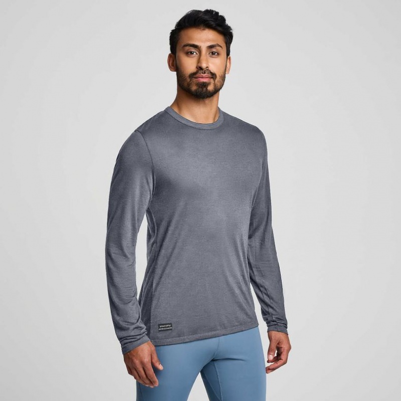 Saucony Peregrine Merino Long Sleeve T-Shirt Herren Grau | SCHWEIZ WTHEZ