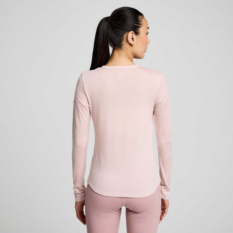 Saucony Peregrine Merino Long Sleeve T-Shirt Damen Rosa | SCHWEIZ YIARM