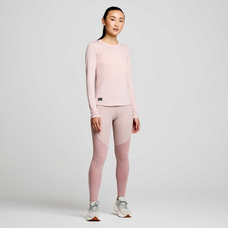 Saucony Peregrine Merino Long Sleeve T-Shirt Damen Rosa | SCHWEIZ YIARM