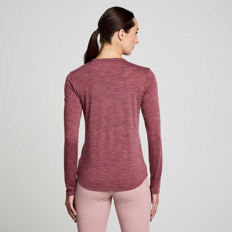 Saucony Peregrine Merino Long Sleeve T-Shirt Damen Rot | SCHWEIZ ZVSTE