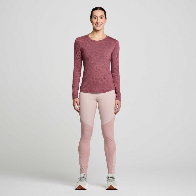 Saucony Peregrine Merino Long Sleeve T-Shirt Damen Rot | SCHWEIZ ZVSTE