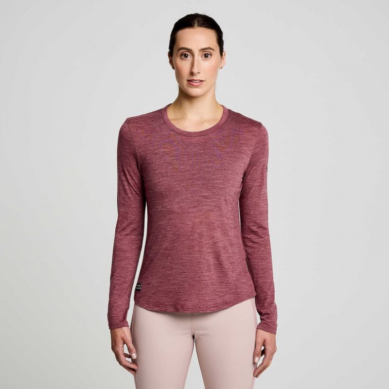 Saucony Peregrine Merino Long Sleeve T-Shirt Damen Rot | SCHWEIZ ZVSTE