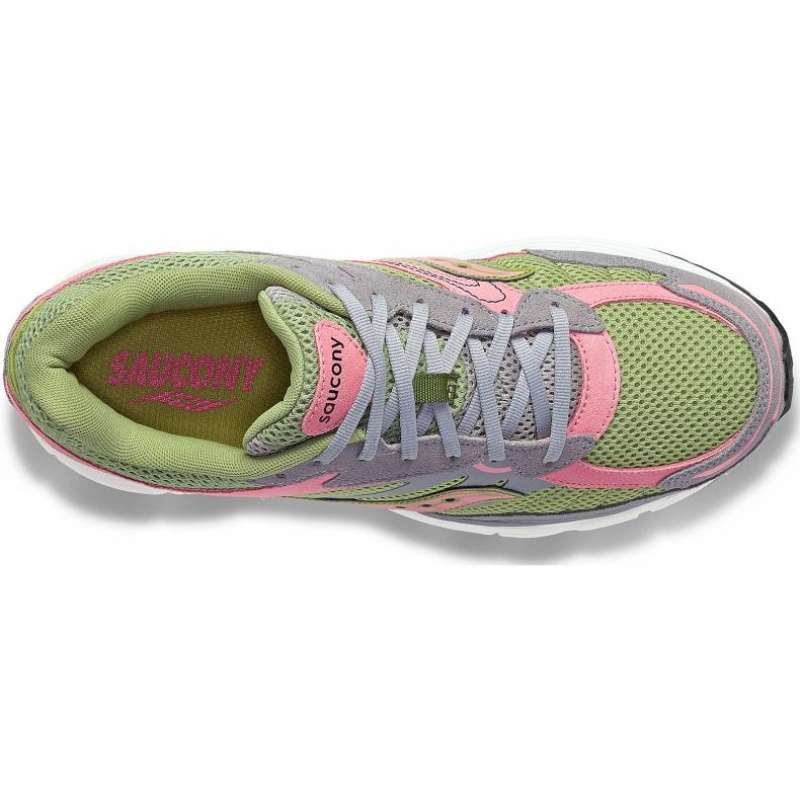 Saucony ProGrid Omni 9 Premium Sneaker Damen Grau Grün Rosa | SCHWEIZ ZMAQK