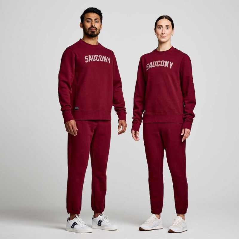 Saucony Recovery Crew Sweatshirt Damen Bordeaux | SCHWEIZ ZOJQB