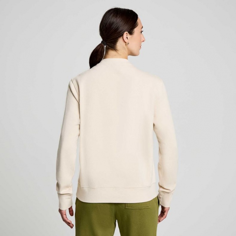 Saucony Recovery Crew Sweatshirt Damen Beige | SCHWEIZ IANCH