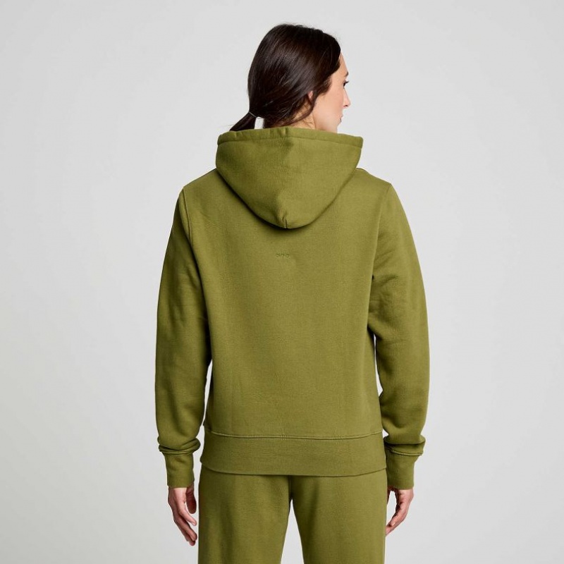 Saucony Recovery Hoodie Damen Olivgrün | SCHWEIZ KWGRT