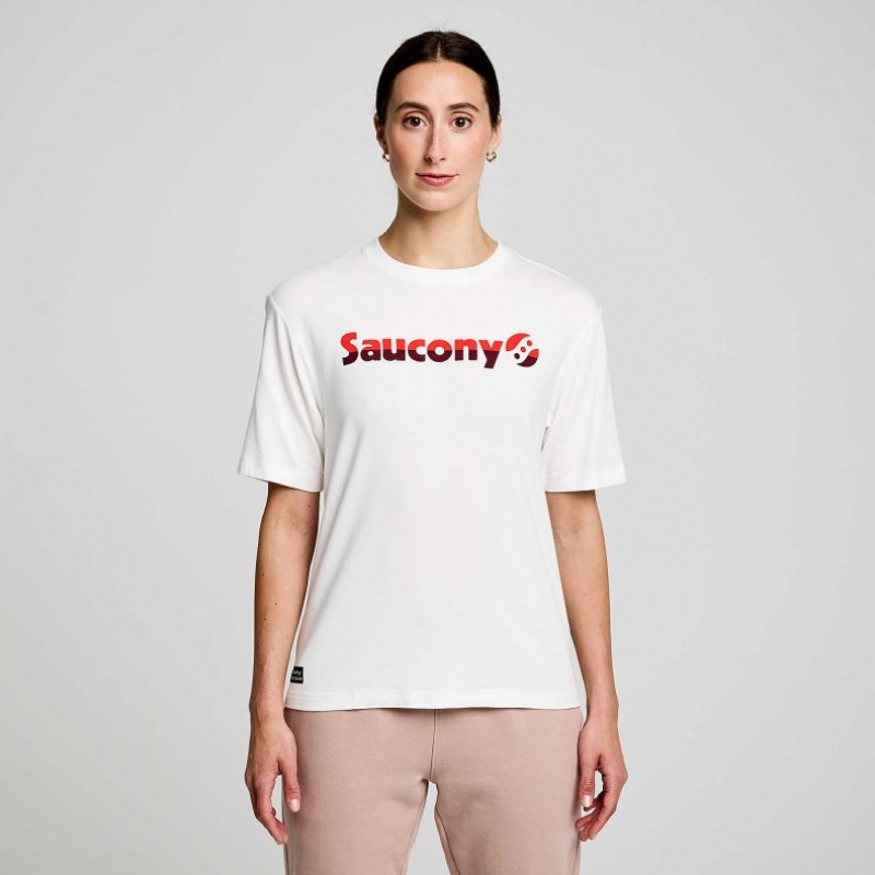 Saucony Recovery Kurzes Sleeve T-Shirt Damen Weiß | SCHWEIZ ZCIRK