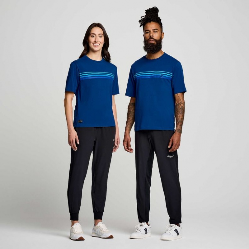 Saucony Recovery Kurzes Sleeve T-Shirt Damen Indigo | SCHWEIZ ENFMB