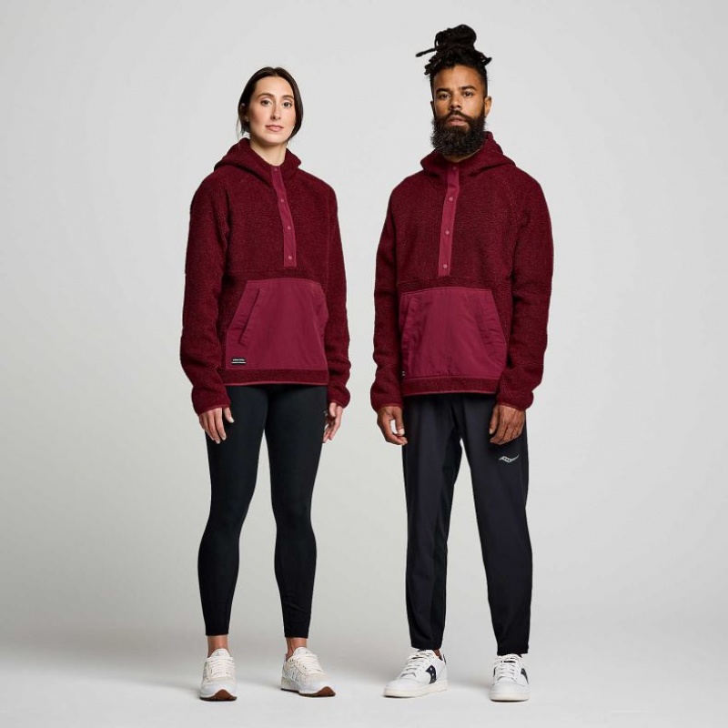 Saucony Recovery Sherpa Pullover Hoodie Herren Bordeaux | SCHWEIZ OSFPK