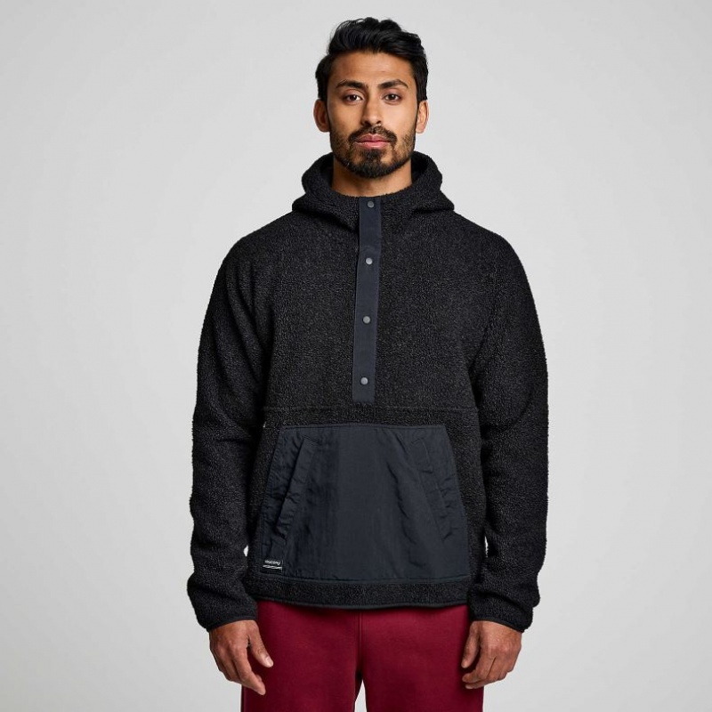 Saucony Recovery Sherpa Pullover Hoodie Herren Schwarz | SCHWEIZ WSEXF