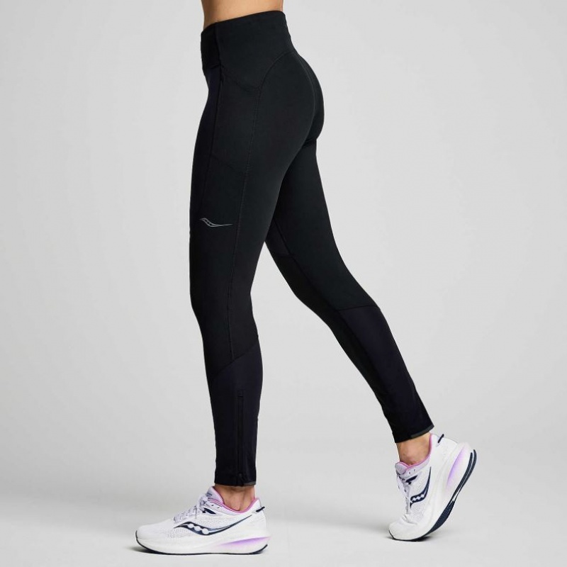 Saucony Runshield Strumpfhose Damen Schwarz | SCHWEIZ XCKRS