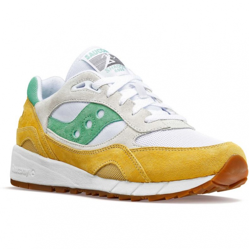 Saucony Shadow 6000 Sneaker Damen Weiß Gelb Grün | SCHWEIZ VYKLR