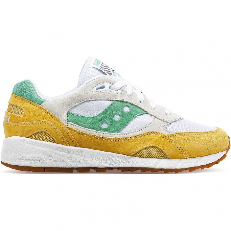 Saucony Shadow 6000 Sneaker Damen Weiß Gelb Grün | SCHWEIZ VYKLR