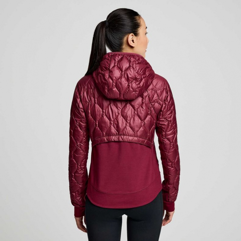 Saucony Solstice Oysterpuff Jacke Damen Bordeaux | SCHWEIZ YOZFH