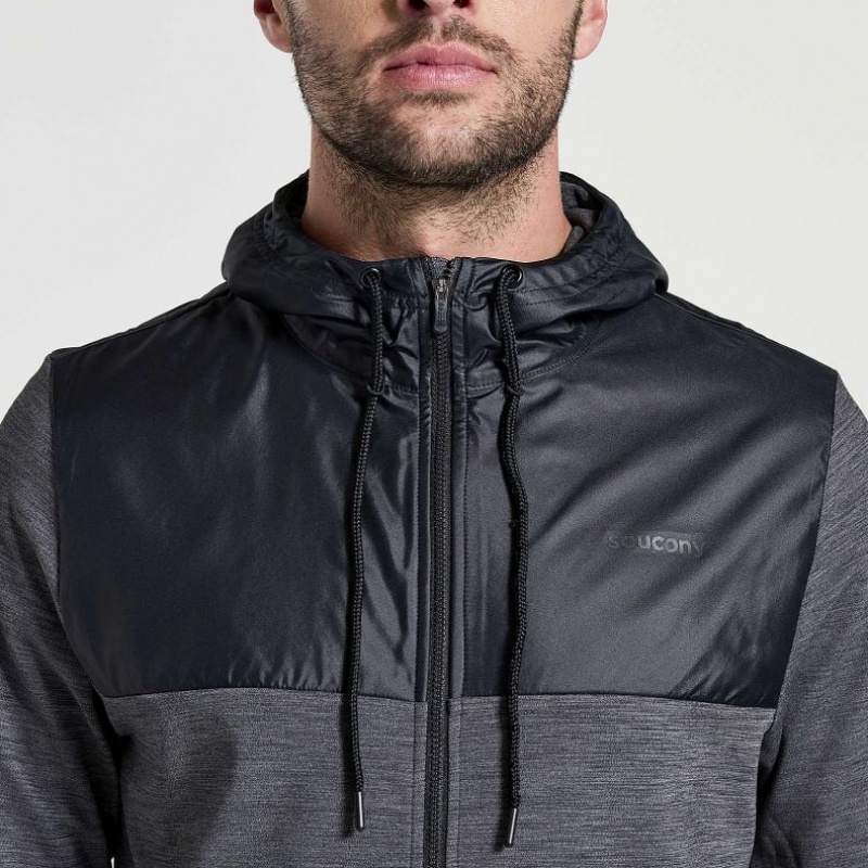 Saucony Solstice Zip Hoodie Herren Schwarz | SCHWEIZ YPERF