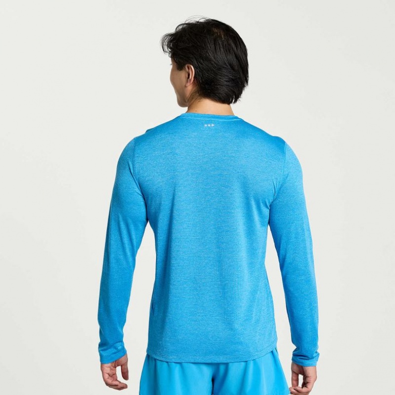 Saucony Stopwatch Long Sleeve T-Shirt Herren Blau | SCHWEIZ XGZKM